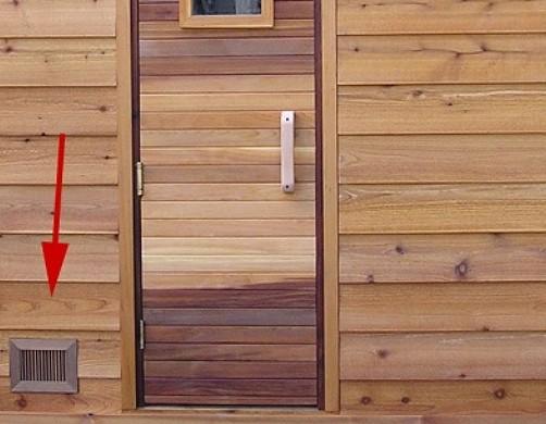 Естественная вентиляция в бане Естественная вентиляция в бане