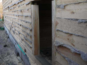  
Окосячка в деревянном доме