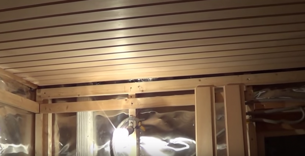 Обшивка бани внутри вагонкой