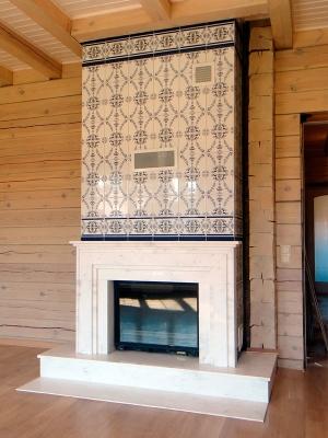Отделка камина плиткой: пошаговая инструкция