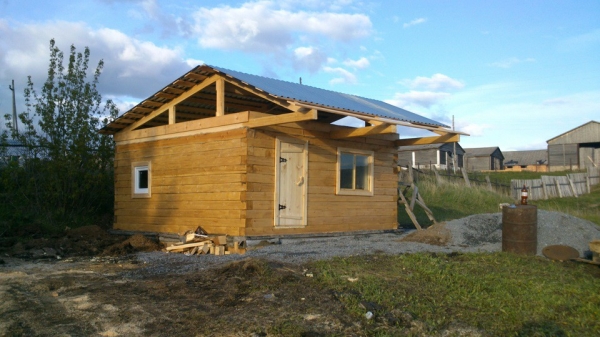 Продолжаем строительство бани весной