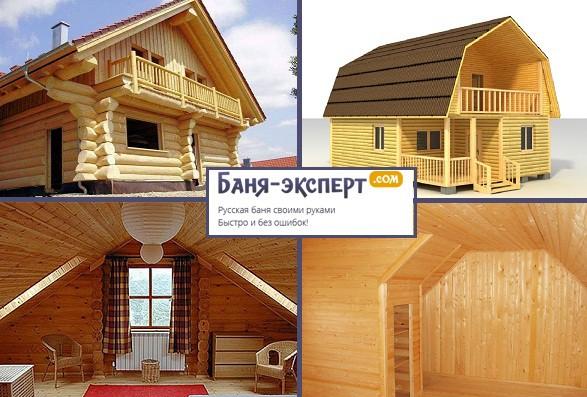 Как сделать крышу с мансардой для бани