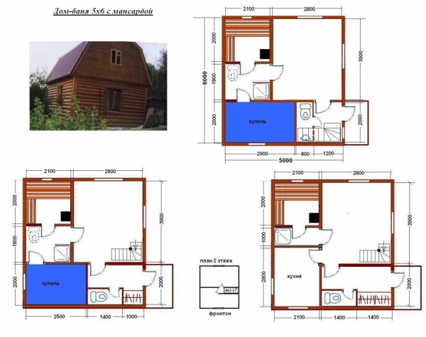 Проекты бань из бруса с бассейном