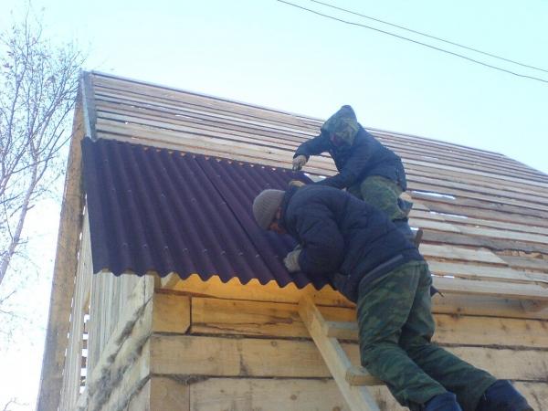 Как сделать крышу с мансардой для бани