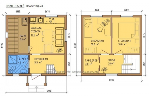 Каркасная баня с мансардой своими руками