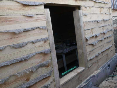  
Окосячка в деревянном доме