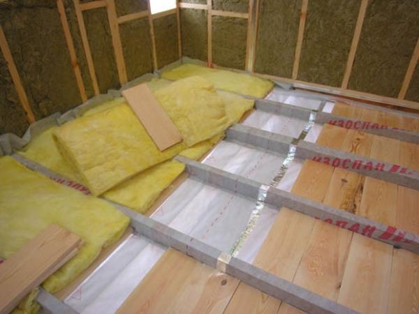 Как утеплить пол в бане