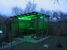  
Подсветка беседки светодиодной лентой