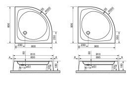 Поддоны для душевой кабины — формы и размеры