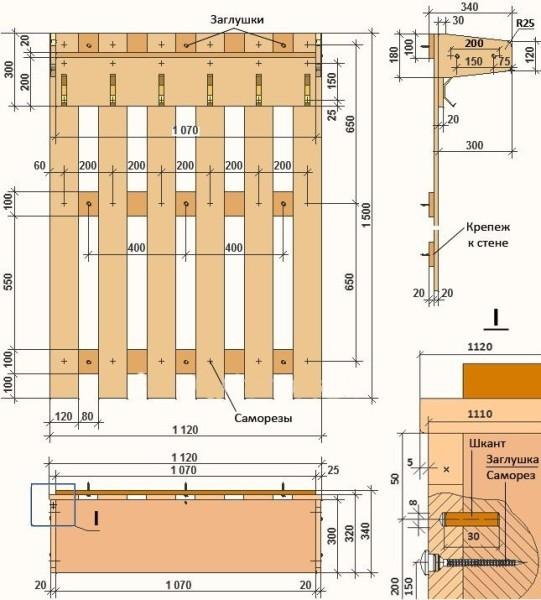 Мебель для бани и сауны из дерева