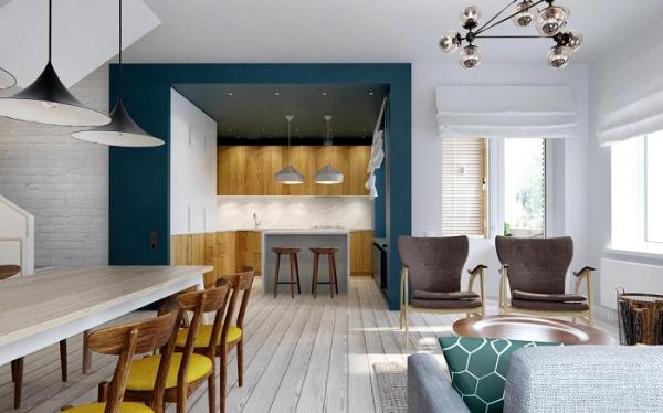 Интерьер кухни в таунхаусе (25+ фото): идеи, стили, рекомендации дизайнеров