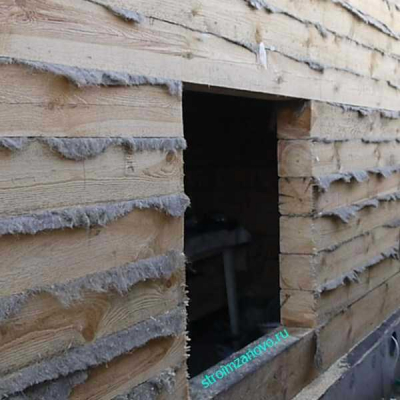  
Окосячка в деревянном доме