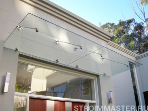 Какие бывают стеклянные козырьки?