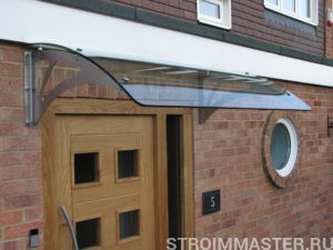 Какие бывают стеклянные козырьки?