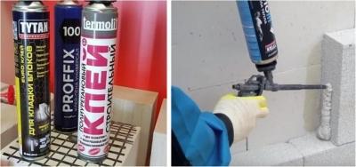 Клей пена для газобетонных блоков