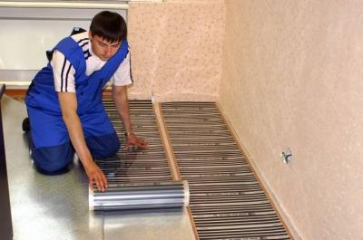 Монтаж инфракрасного теплого пола под ламинат своими руками