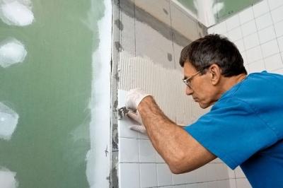 Плитка на гипсокартон в ванной