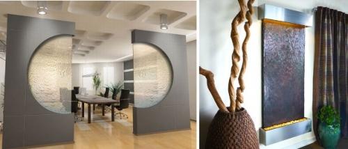 Водяная стена в  интерьере