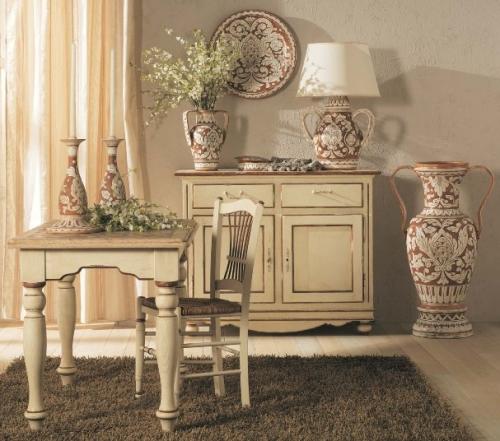 Вазы в интерьере комнаты