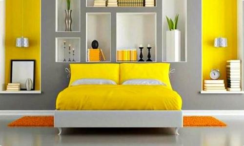 Желтый цвет в интерьере