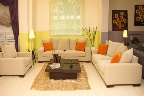 П-образные и полукруглые диваны для гостиной