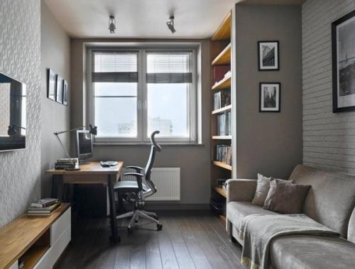 Интерьер кабинета в домашних стенах