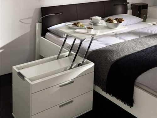 Прикроватная тумбочка с откидным столиком Прикроватная тумбочка с откидным столиком