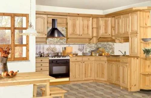 Кухня из массива дерева