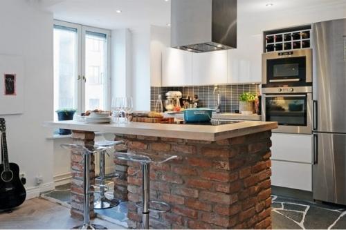 Барная стойка на кухне: варианты расположения Барная стойка на кухне: варианты расположения