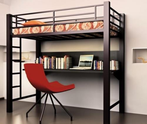 Кровать-чердак с рабочей зоной