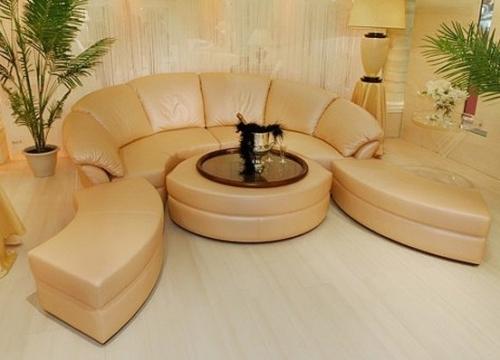 П-образные и полукруглые диваны для гостиной