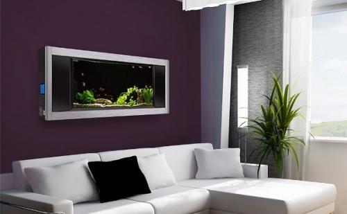 Аквариум в интерьере гостиной