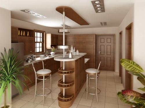 Барная стойка на кухне: варианты расположения Барная стойка на кухне: варианты расположения