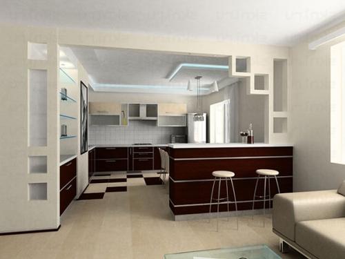 Барная стойка на кухне: варианты расположения Барная стойка на кухне: варианты расположения