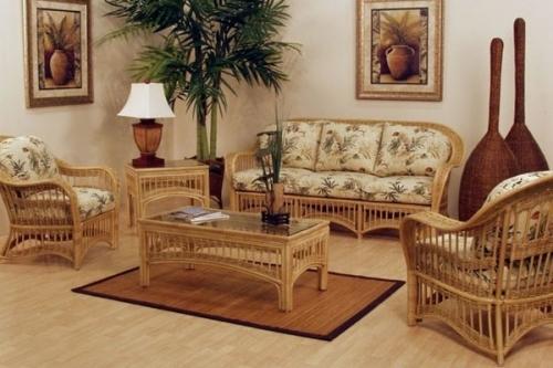 Мебель из ротанга в квартире