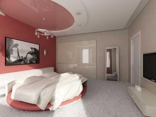 Потолок в спальне: варианты отделки