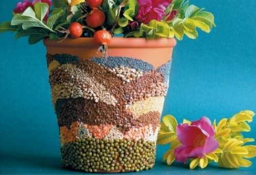 Декор цветочных горшков