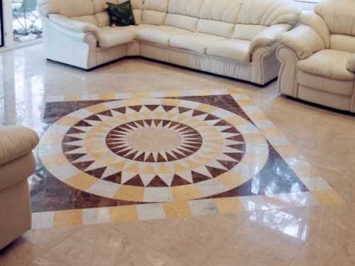 Пол из камня в квартире (доме) Пол из камня в квартире (доме)