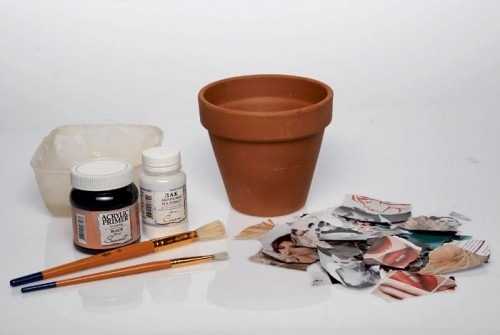 Декор цветочных горшков