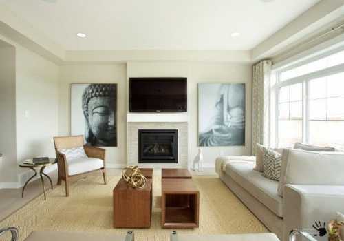 Телевизор на стене в гостиной: идеи декора