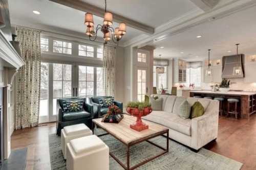 Американский стиль в интерьере гостиной