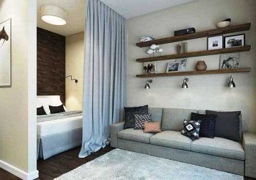 Как выделить спальную зону в однокомнатной квартире