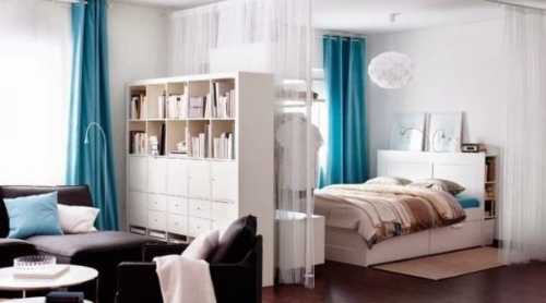 Как выделить спальную зону в однокомнатной квартире