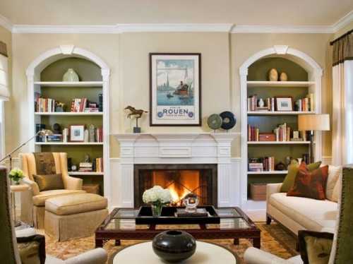 Американский стиль в интерьере гостиной