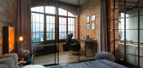 Индустриальный стиль в интерьере комнаты