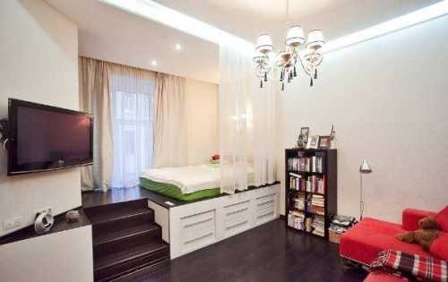 Как выделить спальную зону в однокомнатной квартире