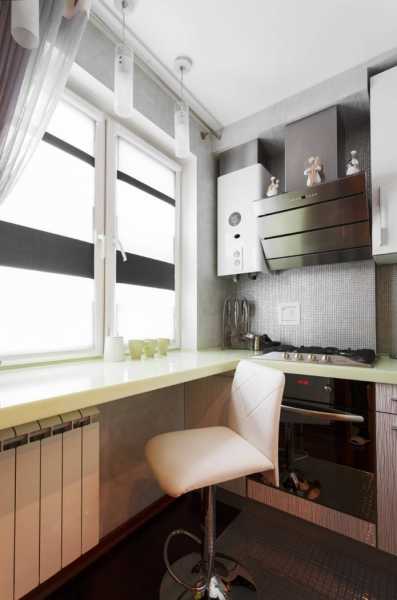 Кухня в хрущевке с газовой колонкой: варианты размещения, 37 фото Кухня в хрущевке с газовой колонкой: варианты размещения, 37 фото